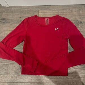 TLF Apparel Women's Red Long Sleeve Workout Top